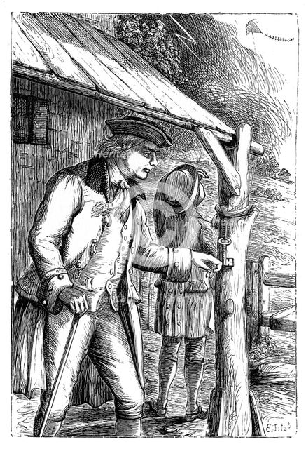 Franklin's kite experiment, c1752, (1869). Creator: Unknown.