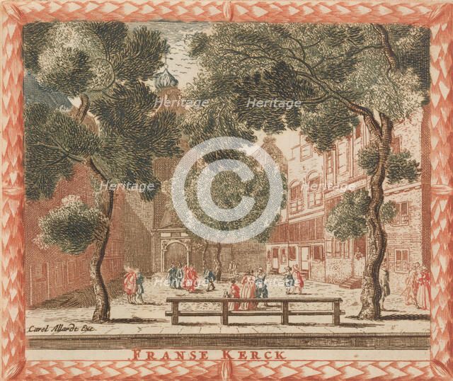 Franse Kerck', in: Tooneel Der Voornaamste Nederlands Huizen, En Lust Hoven, Naar T Leven ..., n.d.. Creator: Unknown.