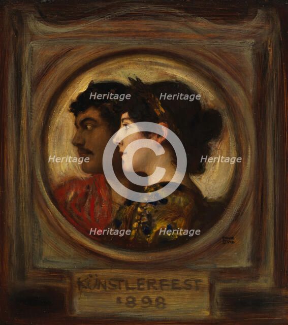 Franz and Mary Stuck - Artist Festival, 1898. Creator: Stuck, Franz, Ritter von (1863-1928).