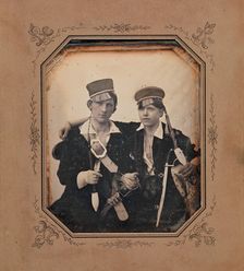Franz Friedrich (né Melnik Böhmen) and Friend, 1840s. Creator: Unknown