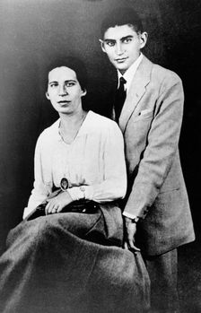 Franz Kafka (1883-1924), Czech writer, with Felice Bauer during their second engagement, 1917. Creator: Unknown
