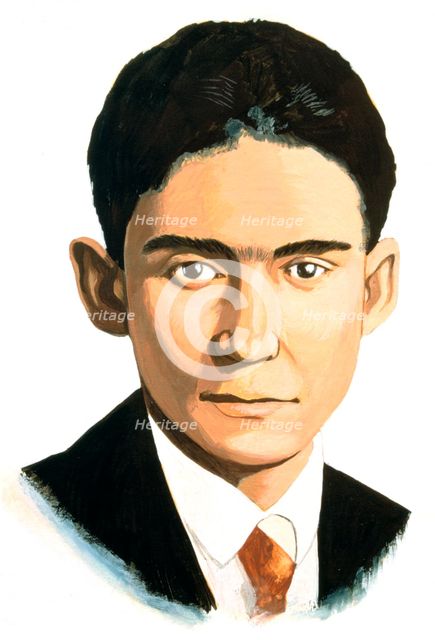 Franz Kafka, Czech novelist, early 20th century. Artist: Unknown
