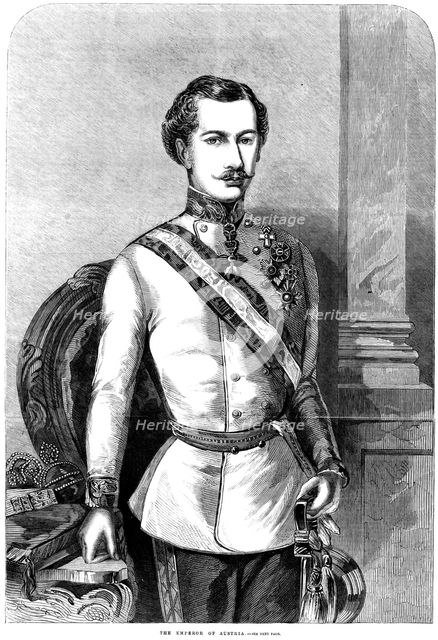 Franz Joseph I, Emperor of Austria, 1859. Artist: Unknown