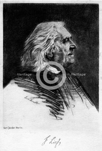 Franz Liszt (1811-1886), Hungarian composer and pianist, 20th century.Artist: Carl Jander