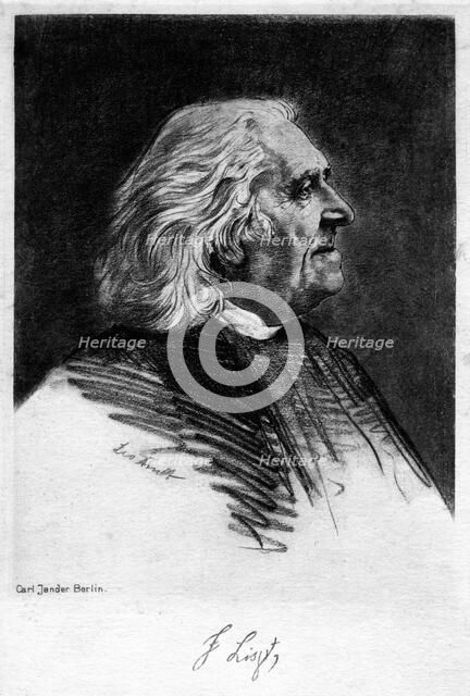 Franz Liszt (1811-1886), Hungarian composer and pianist, 20th century.Artist: Carl Jander
