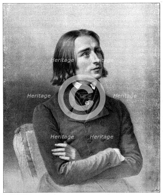 Franz Liszt, 19th century Hungarian virtuoso pianist and composer, (1900). Artist: Unknown