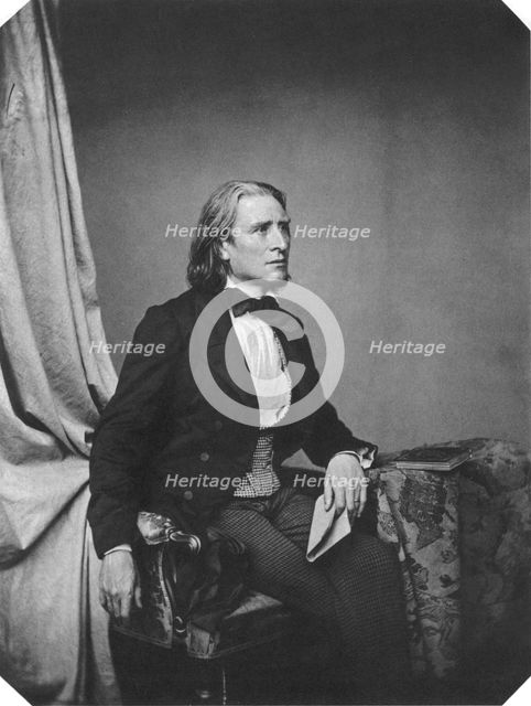 Franz Liszt, Hungarian composer and pianist, c1860. Creator: Franz Seraph Hanfstaengl.