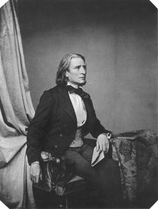 Franz Liszt, Hungarian composer and pianist, c1860. Creator: Franz Seraph Hanfstaengl