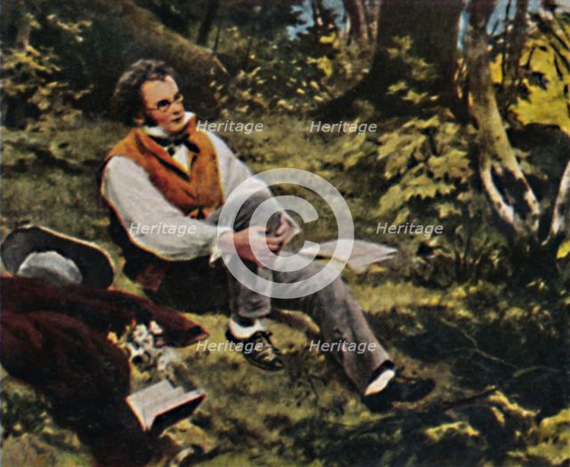 'Franz Schubert 1797-1828. - Gemälde von J. Schmid', 1934. Creator: Unknown.