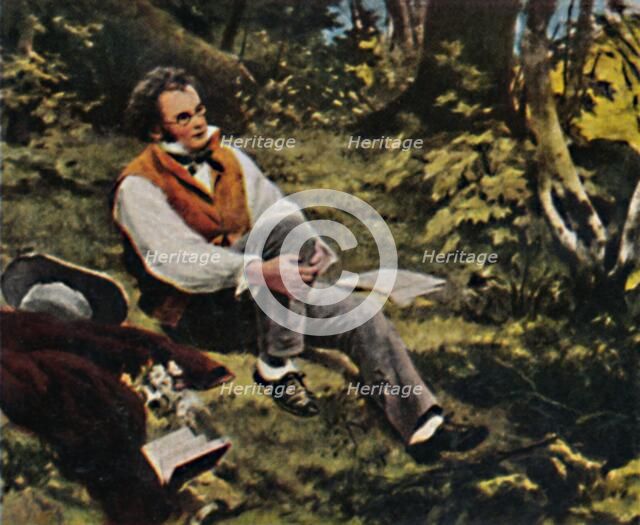 'Franz Schubert 1797-1828. - Gemälde von J. Schmid', 1934. Creator: Unknown.