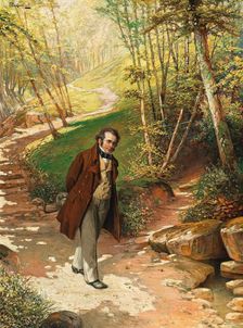 Franz Schubert walking in the Vienna Woods. Creator: Priechenfried, Alois Heinrich (1867-1953)