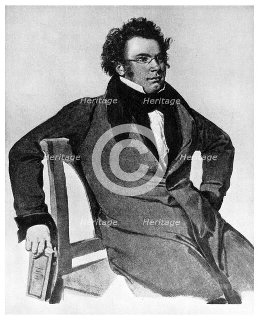 Franz Peter Schubert, Austrian composer, 1825 (1956). Artist: Unknown