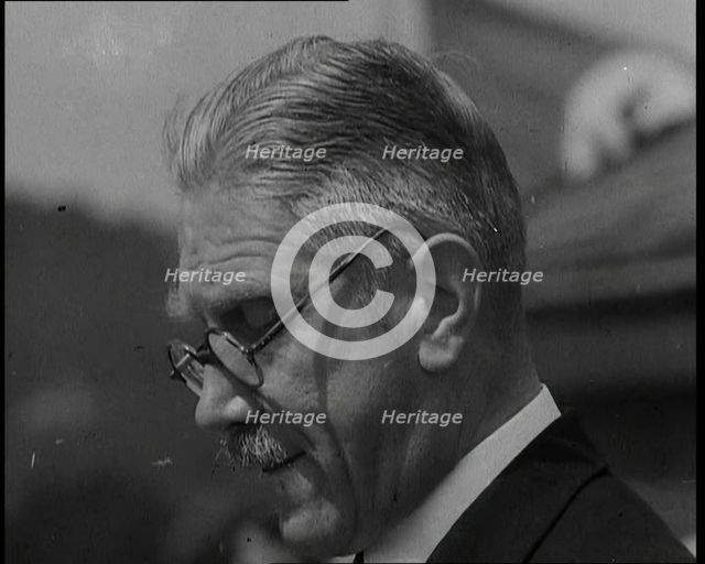 Franz von Papen Giving a Speech to a Hitler Youth Rally, 1930s. Creator: British Pathe Ltd.