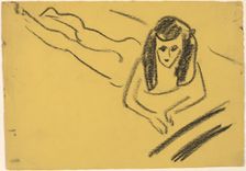 Fränzi Reclining, 1910. Creator: Ernst Kirchner