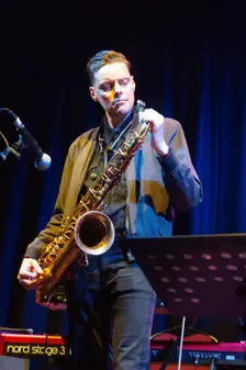 Fraser Smith Quartet, New Generation Jazz Festival Roadshow, Shoreham by Sea, Feb 2023. Creator: Brian O'Connor