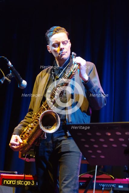 Fraser Smith Quartet, New Generation Jazz Festival Roadshow, Shoreham by Sea, Feb 2023. Creator: Brian O'Connor.