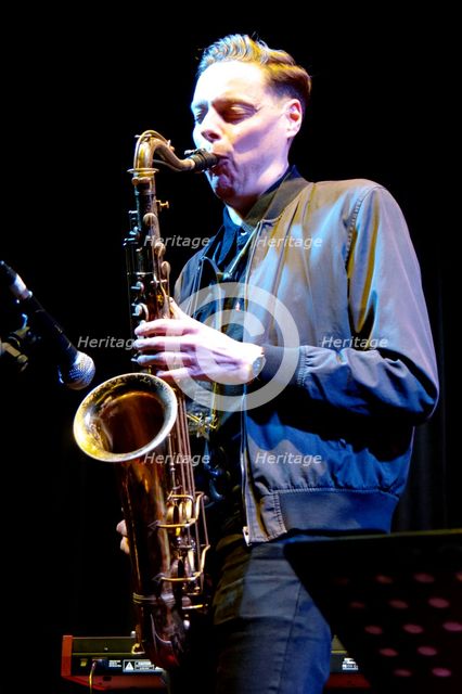 Fraser Smith Quartet, New Generation Jazz Festival Roadshow, Shoreham by Sea, Feb 2023. Creator: Brian O'Connor.