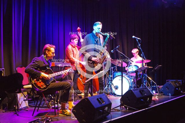 Fraser Smith Quartet, New Generation Jazz Festival Roadshow, Shoreham by Sea, Feb 2023. Creator: Brian O'Connor.