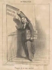 Frappez et on vous ouvrira!, 19th century. Creator: Honore Daumier