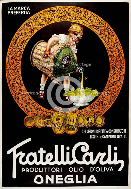 Fratelli Carli - produttori di olio di oliva, c1925. Creator: Codognato, Plinio (1878-1940).