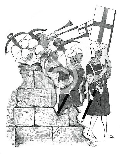 'Fraternity of the Cross-bowmen', 15th century, (1870). Artist: Unknown