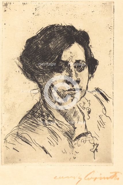 Frauenkopf (Head of Woman), 1911. Creator: Lovis Corinth.