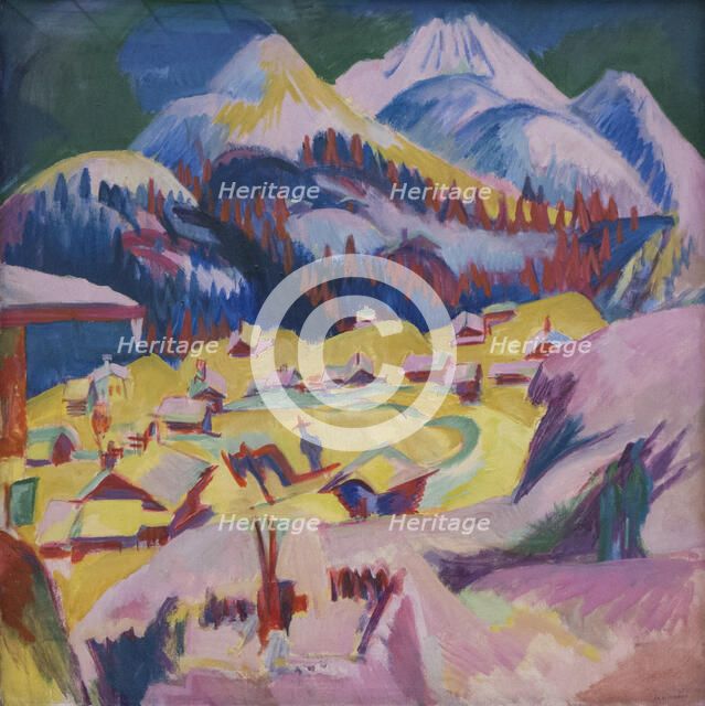 Frauenkirch during the winter, 1918-1919. Creator: Kirchner, Ernst Ludwig (1880-1938).