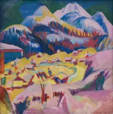 Frauenkirch during the winter, 1918-1919. Creator: Kirchner, Ernst Ludwig (1880-1938)