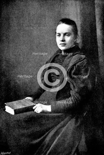Fräulein Bocker, the only woman saved from the "Elbe" Disaster, 1895. Creator: Russell & Sons.