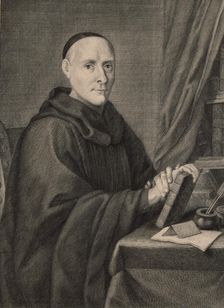 Fray Benito Feijoo Geronimo (1676-1764), Spanish Benedictine monk and scholar, engraving of the c…