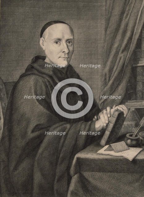 Fray Benito Feijoo Geronimo (1676-1764), Spanish Benedictine monk and scholar, engraving of the c…
