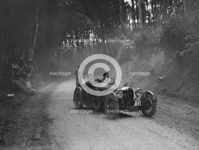 Frazer-Nash 2-seater taking part in a motoring trial, c1930s. Artist: Bill Brunell.
