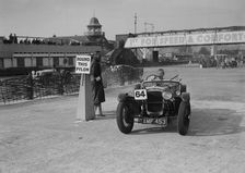 Frazer-Nash competing in the JCC Rally, Brooklands, Surrey, 1939. Artist: Bill Brunell