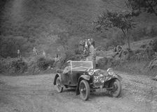 Frazer-Nash competing in the Mid Surrey AC Barnstaple Trial, Beggars Roost, Devon, 1934. Artist: Bill Brunell