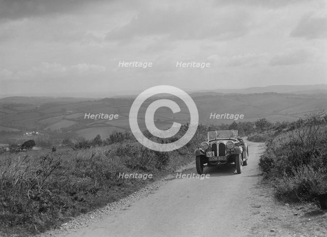 Frazer-Nash BMW 315/40 of AE Frost competing in the MCC Torquay Rally, 1938. Artist: Bill Brunell.