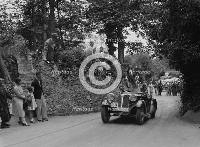 Frazer-Nash BMW 315/40 of AE Frost competing in the MCC Torquay Rally, 1938. Artist: Bill Brunell.