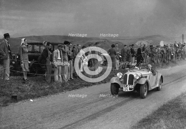 Frazer-Nash BMW 319/55 of EN Leon at the Bugatti Owners Club Lewes Speed Trials, Sussex, 1937. Artist: Bill Brunell.