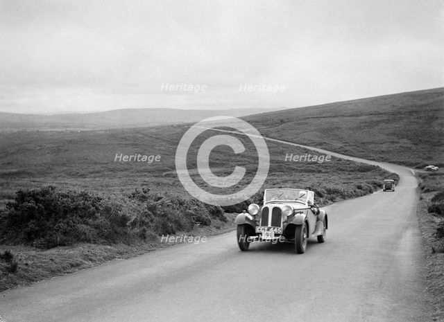 Frazer-Nash BMW 319/55 of LG Johnson, competing at the MCC Torquay Rally, July 1937. Artist: Bill Brunell.