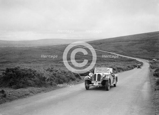 Frazer-Nash BMW 319/55 of LG Johnson, competing at the MCC Torquay Rally, July 1937. Artist: Bill Brunell.