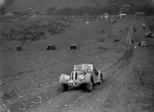 Frazer-Nash BMW 328 of H Wood at the London Motor Club Coventry Cup Trial, Knatts Hill, Kent, 1938. Artist: Bill Brunell