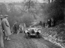 Frazer-Nash Boulogne II of P Lees competing in the Sunbac Colmore Trial, Gloucestershire, 1933. Artist: Bill Brunell