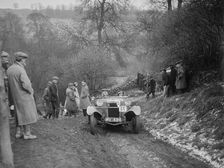 Frazer-Nash Boulogne II of P Lees competing in the Sunbac Colmore Trial, Gloucestershire, 1933. Artist: Bill Brunell