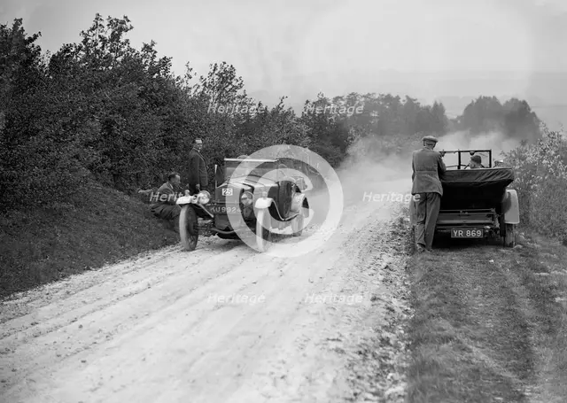 Frazer-Nash Boulogne taking part in the North West London Motor Club Trial, 1 June 1929. Artist: Bill Brunell.