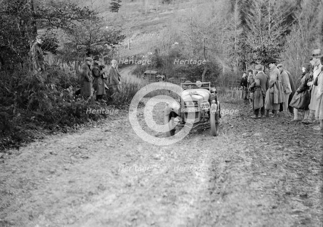 Frazer-Nash Boulogne Vitesse of RL Bellamy taking part in the Inter-Varsity Trial, 1930. Artist: Bill Brunell.