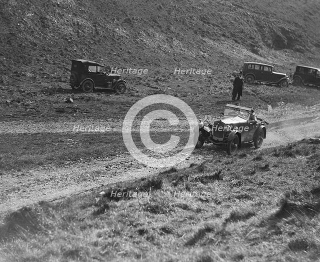 Frazer-Nash of Aldy Aldington competing in the MCC Sporting Trial, Litton Slack, Derbyshire, 1930. Artist: Bill Brunell.