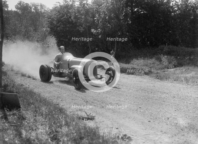 Frazer-Nash of RGJ Nash competing in the BOC Hill Climb, Chalfont St Peter, Buckinghamshire, 1932. Artist: Bill Brunell.