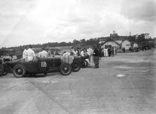 Frazer-Nash of WL Mummery at the LCC Relay GP, Brooklands, 25 July 1931. Artist: Bill Brunell