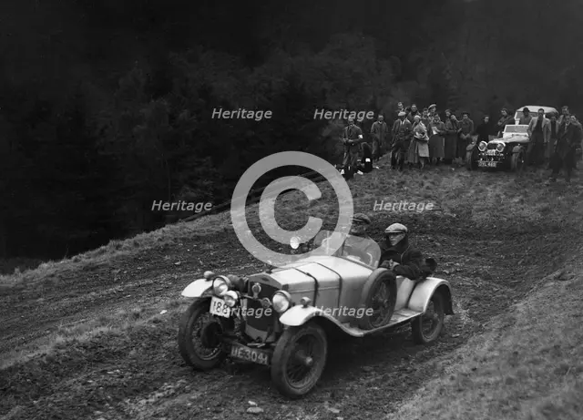 Frazer-Nash Super Sports of KM Roberts competing in the MCC Edinburgh Trial, 1938. Artist: Bill Brunell.