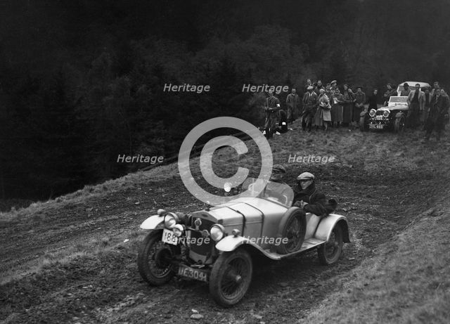 Frazer-Nash Super Sports of KM Roberts competing in the MCC Edinburgh Trial, 1938. Artist: Bill Brunell.