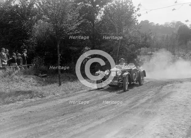 Frazer-Nash TT, Bugatti Owners Club Hill Climb, Chalfont St Peter, Buckinghamshire, 1935. Artist: Bill Brunell.
